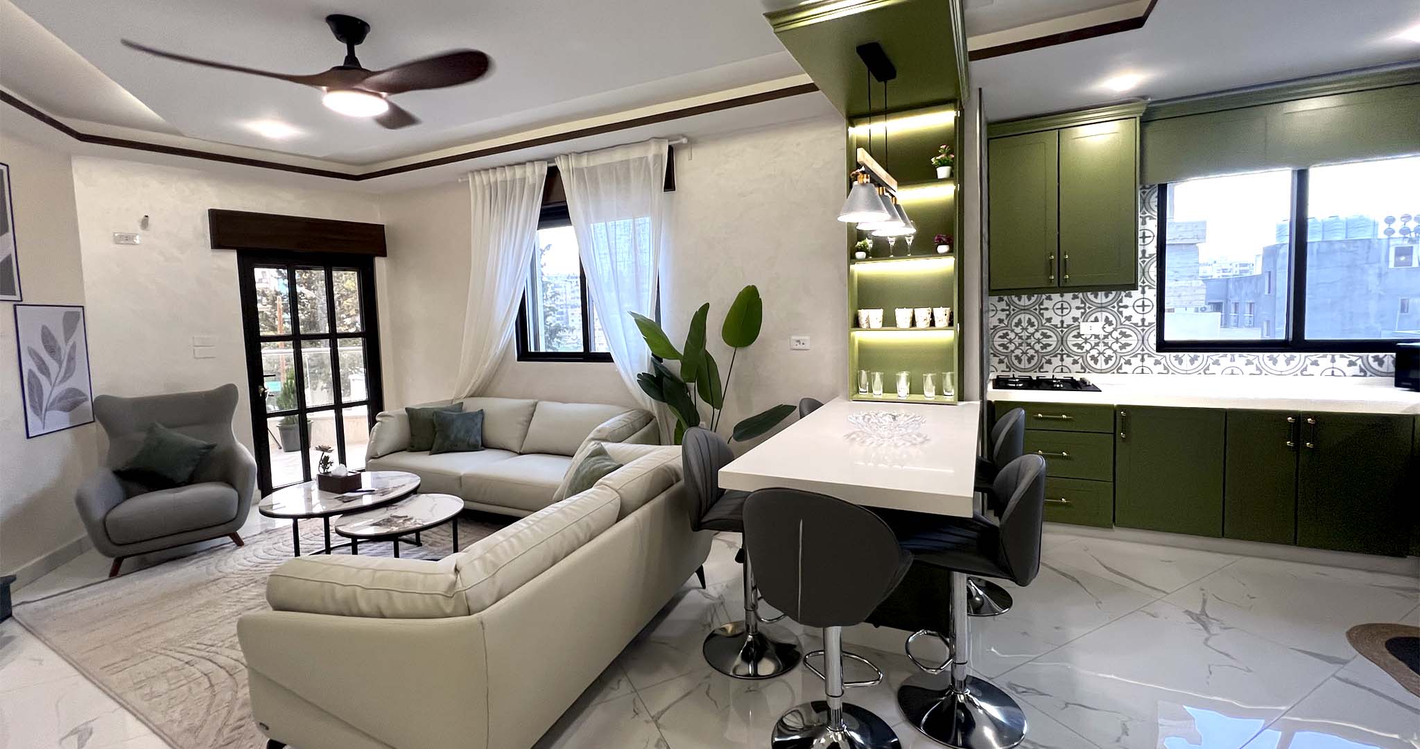 شقة نوڤا– شقة فاخرة للإيجار في جبل عمان/الدوار الثاني